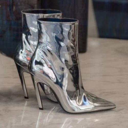 Boots or Shoes with Metal Heels